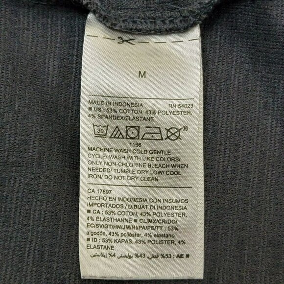 Old‎ Navy Mock Neck Top Womens Sz M Gray Gauzy Blouse Shirt Minimalist Capsule - Picture 8 of 8